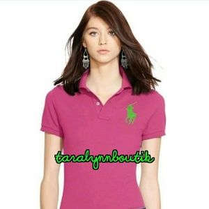 🐎Pink Big Pony Polo